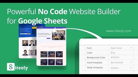 Siteoly  - Build websites from Google sheets