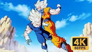Majin Vegeta Vs Goku Ssj2 Epic Fight Scene Dragon Ball Z 4K 60Fps