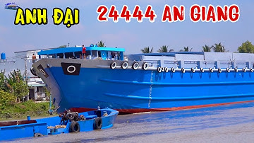Lần đầu gặp được 2 chiếc sà lan khủng của an giang 24444 và 24779 đi vào kênh hẹp phê thiệt