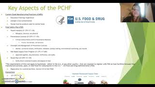 U.S. Food & Drug Administration Food Safety Modernization Act Preventative Controls for Human Food