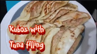 Kubos with tuna filling/kubos Arabic bread