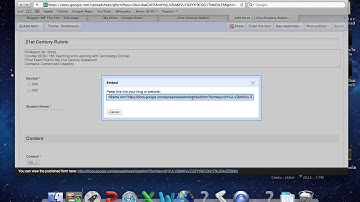 Embedding a Google Form into a Blogger page