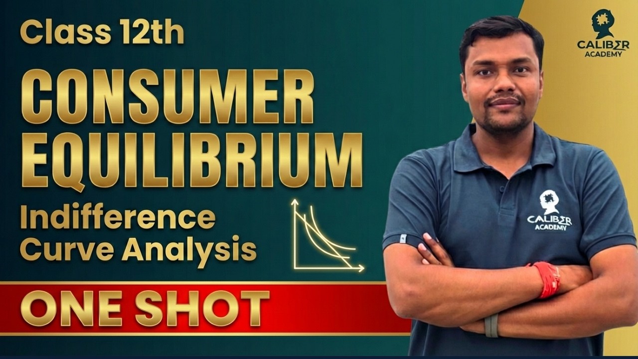 Consumer Equilibrium Indifference Curve Analysis | Class 12th | By Akhilesh Sir | Caliber Academy