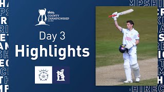 Middleton Hits Maiden First Class 💯 | Hampshire v Warwickshire - Vitality CC, Day Three Highlights