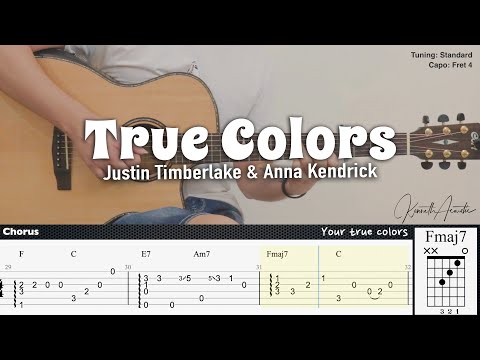 True Colors - Justin Timberlake & Anna Kendrick | Fingerstyle Guitar