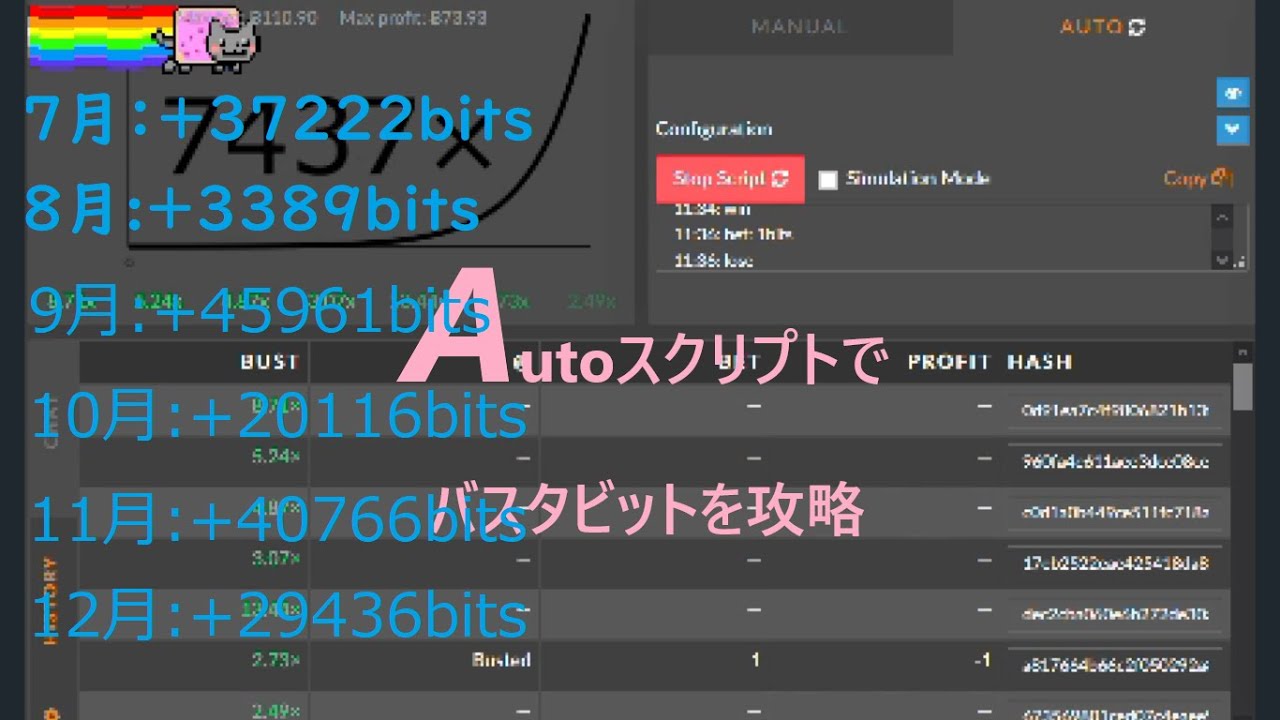 【バスタビット(bustabit)】で稼ぐ！ 記録161日目 - YouTube