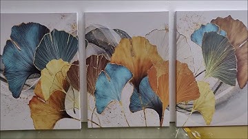 Finished Example of Floral Art Prints | 3 Piece Canvas Set | Botanical Wall Art | mybudgetart.com.au