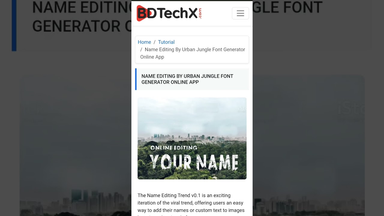 urban jungle capcut Image