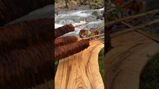Primitive Lavash Kebab in the Deep Forest! 🌲🥙
