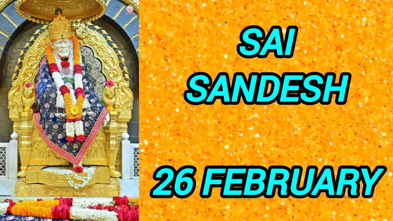 SAI SANDESH || 26 FEBRUARY 2026