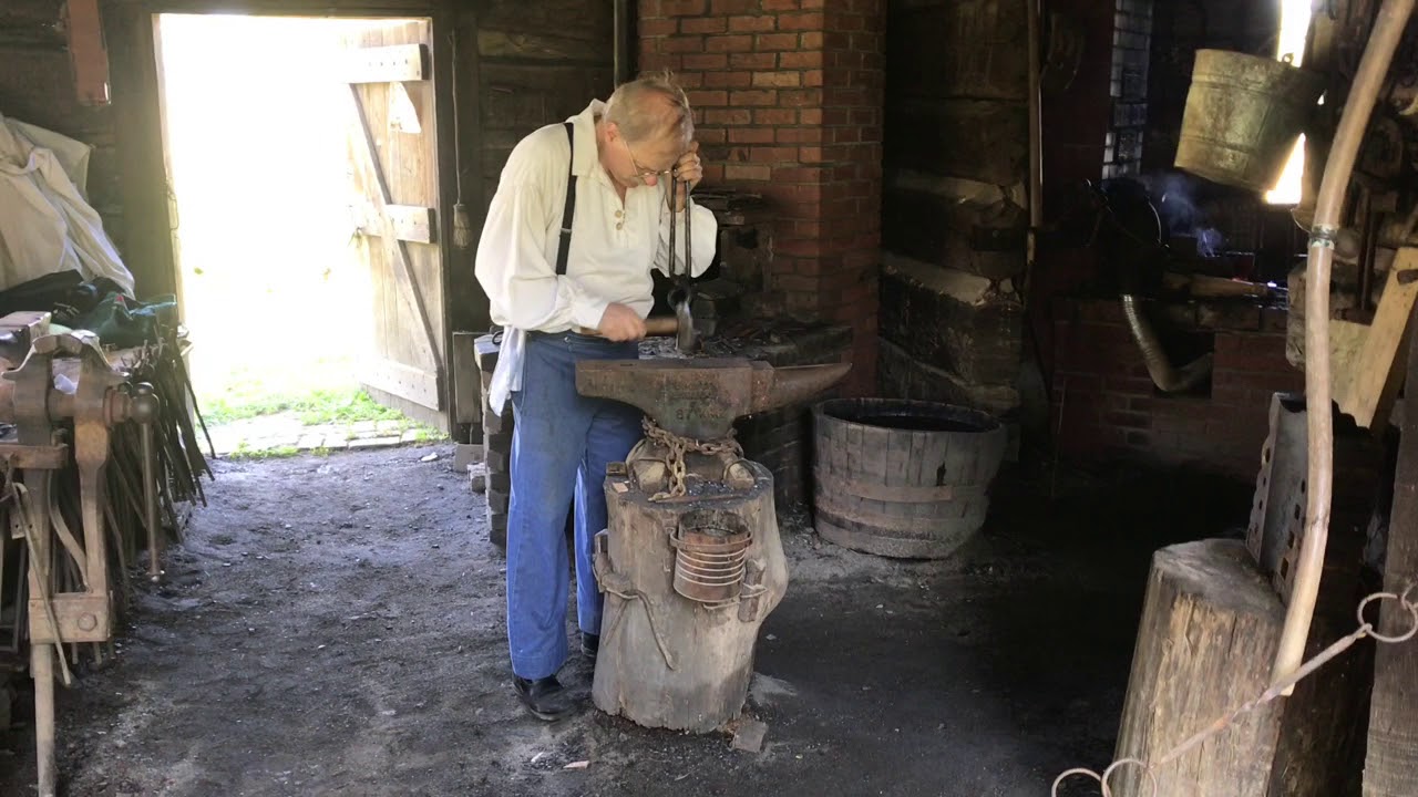 Blacksmith hard at work at Robbins Crossing!