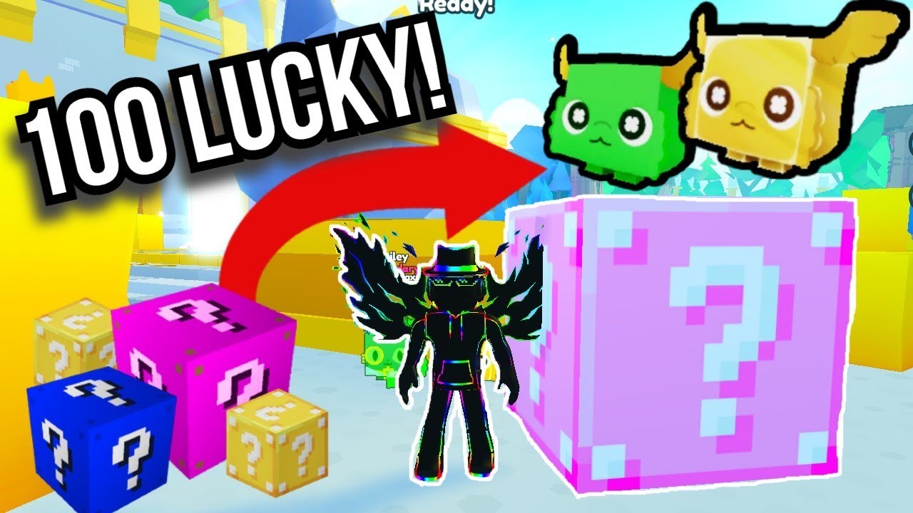 Breaking 100 Lucky Blocks in Pet Simulator X! Pet Simulator X Roblox