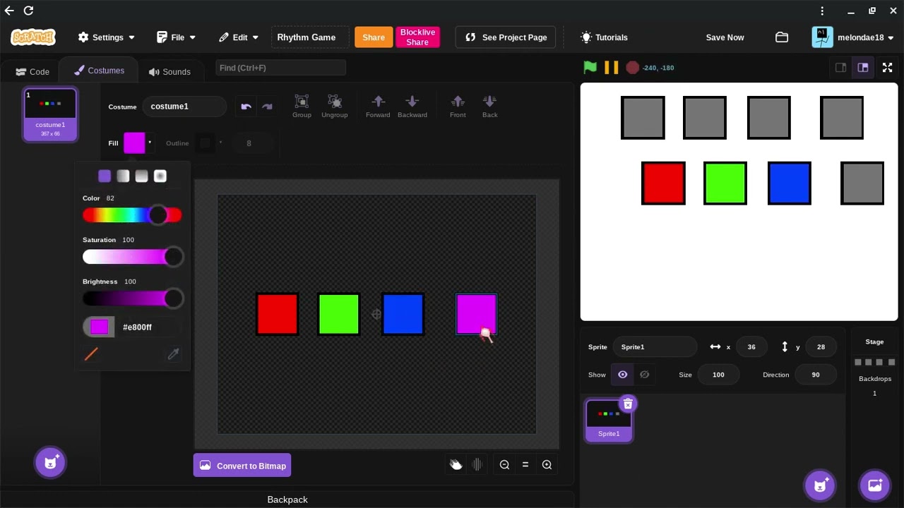 How To Make A Rhythm Game In Scratch Part 1 Setting Up Notes YouTube 