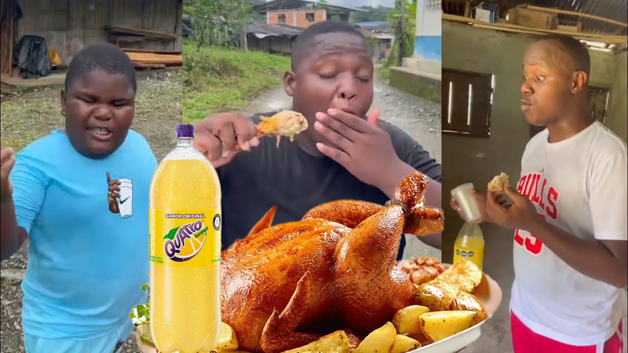 Masa se quiere comer un pollo entero 