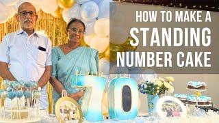 How To Make A Standing Number Cake /Standing Number Cakes Tutorial
