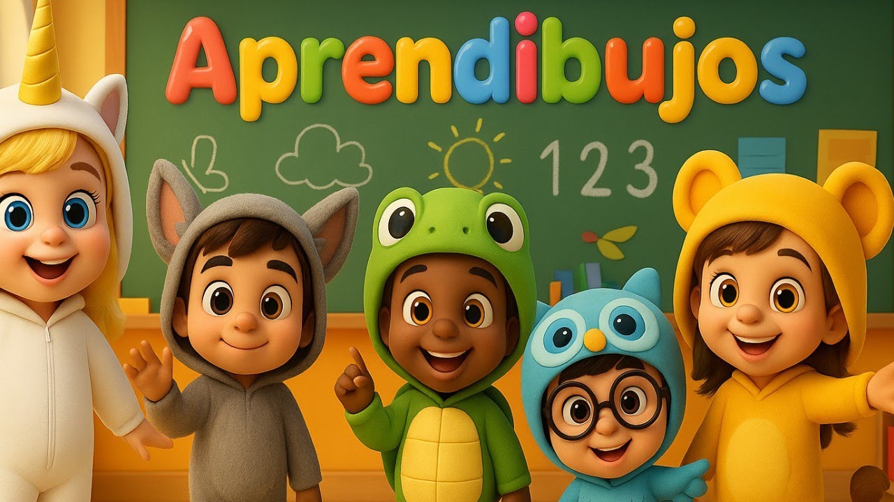 Mix Canciones Infantiles 🎶 Aprende los Números 1️⃣🔟 y las Vocales 🅰️ | Aprendibujos