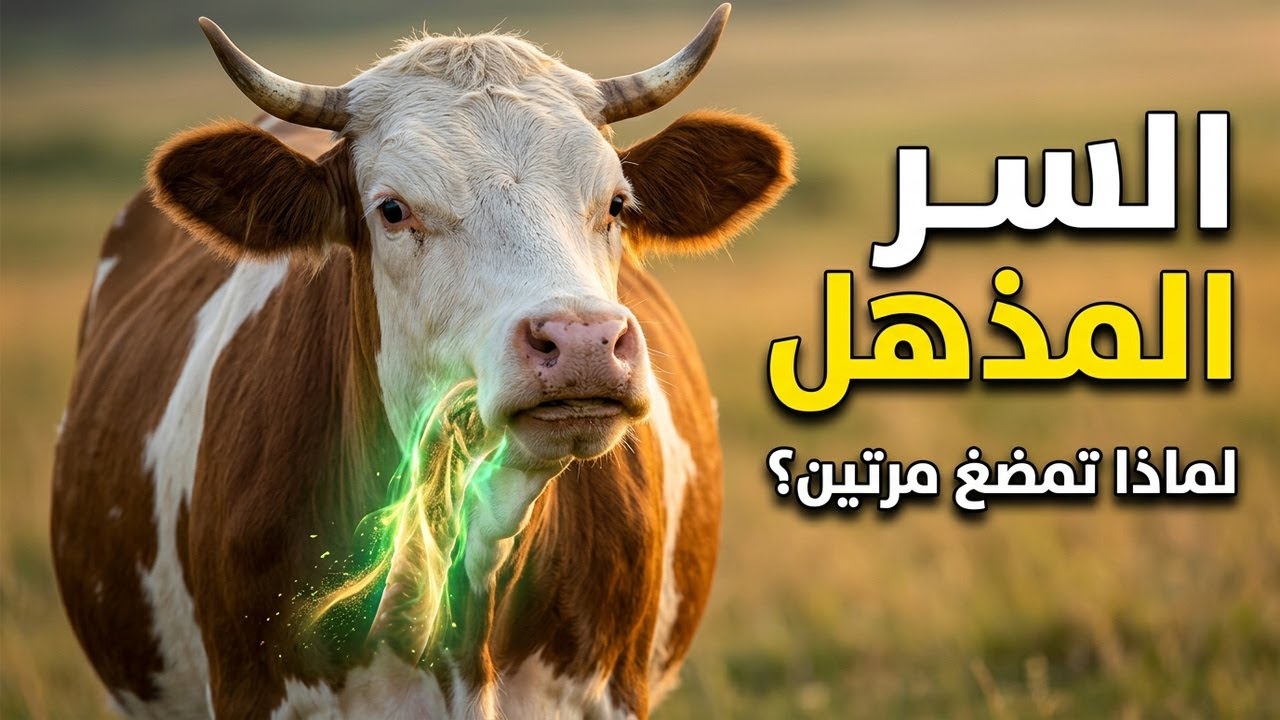 لماذا تمضغ الأبقار طعامها مرتين؟ سر الاجترار المذهل في خلق الله