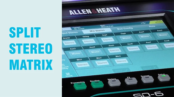 SQ V1.6 Features - Split Stereo Matrices for Up to 6 Mono Matrix Mixes