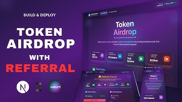Build & Deploy ERC20 Token Airdrop DApp with Referral Program on Any Blockchain | Next.js, Solidity