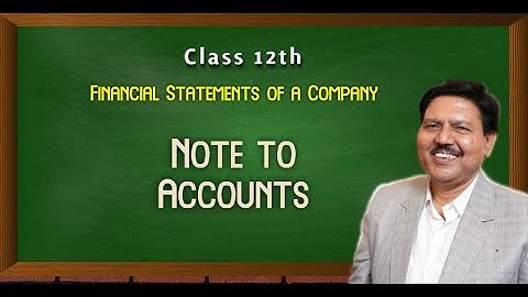 Balance sheet | Note to Accounts | Format, Concept explained | CBSE | Class - 12 | [Accounts]