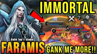 Gank Me More!! Faramis Best Build 100% IMMORTAL  Build Top 1 Global Faramis ~ MLBB