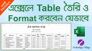 How to Insert and Format a Table in Excel | MS Excel Table Tutorial Bangla | Excel Project Work screenshot 3