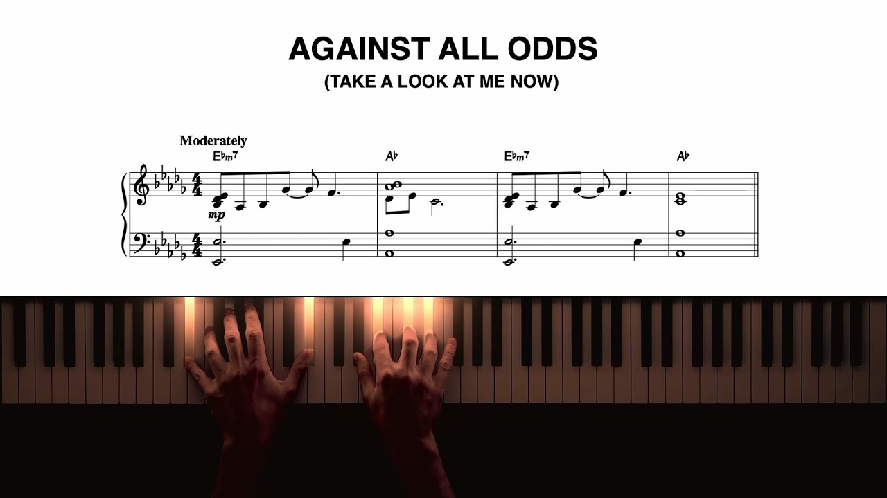 Against All Odds (Take a Look at Me Now) − Phil Collins − Piano Cover + Sheet Music