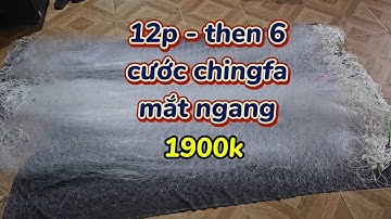 Lưới cá 12p. cước chingfa mắt ngang, 3 màn dài 200m . 1900k
