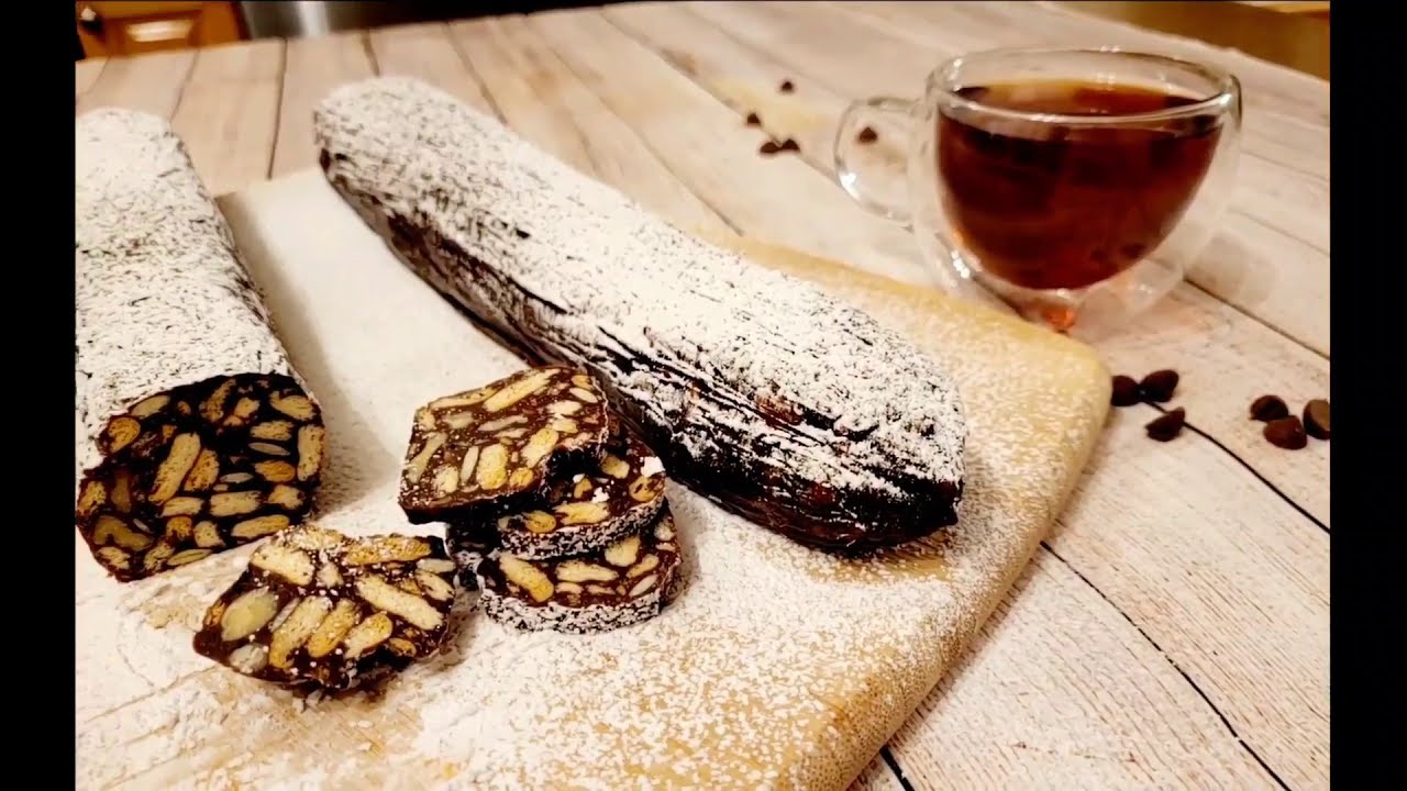 Chocolate sausage|no-bake chocolate dessert|Chocolate log|Cheapdessert|Шоколадная колбаса