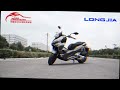 Скутер LONGJIA XDV250 на полигоне.