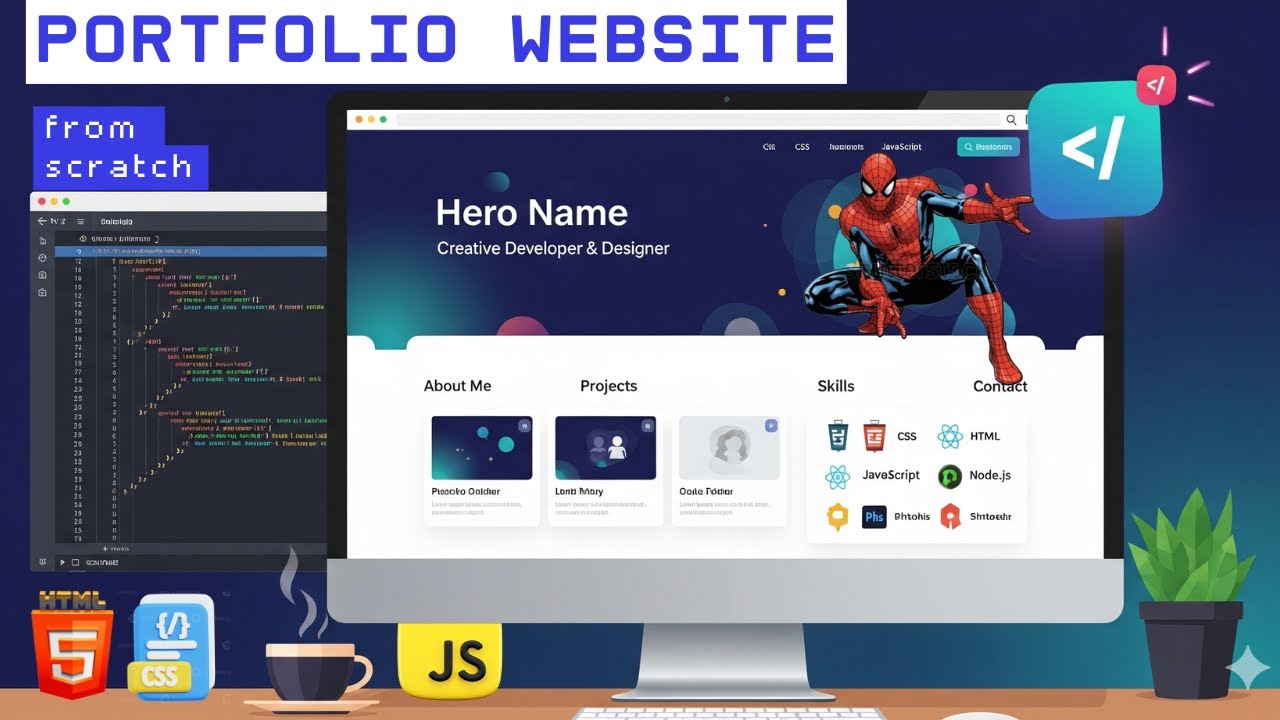 Personal Portfolio website using HTML, CSS and JavaScript (from scratch ...