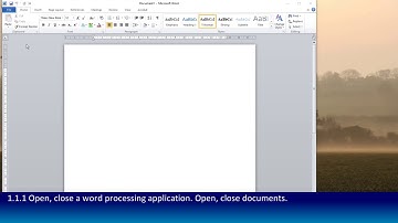 1.1.1 Open Word, open and close application