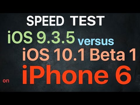 iPhone 6 : iOS 9.3.5 vs iOS 10.1 Beta 1 / Public Beta 1 Speed Test / Performance Test