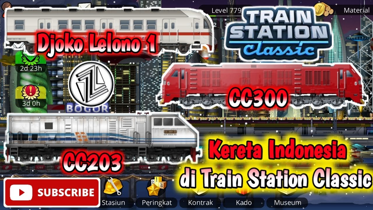 Kereta Indonesia🇮🇩 di game Train Station Classic | Djoko Lelono 1, CC300, CC203!!!