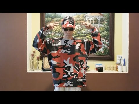 Supreme x Nike ARC Logo Crewneck & Red Camo Corduroy 6-Panel Cap + Try-On  Body Fit