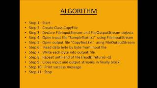 Famous Java Programming : Copy File Contents Profile