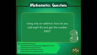 Can You Add Eight 8’s to Make 1000? The Ultimate Math Challenge!