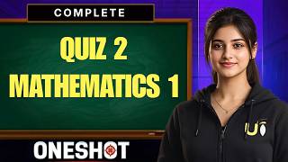 Mathematics 1 in ONE SHOT | All Concept Covered for Quiz 2 | IIT MADRAS BS
