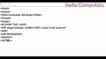 Noshade attribute of HR Tag in HTML (Hindi), Hr Tag in HTML with All attributes (Hindi),