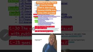6/17/26 recap: Pierce county charter review commission meeting
