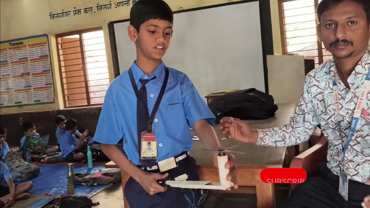 गवत कापण्याचे सोपे यंत्र - शालेय विज्ञान प्रकल्प | Homemade Grass Cutter Machine