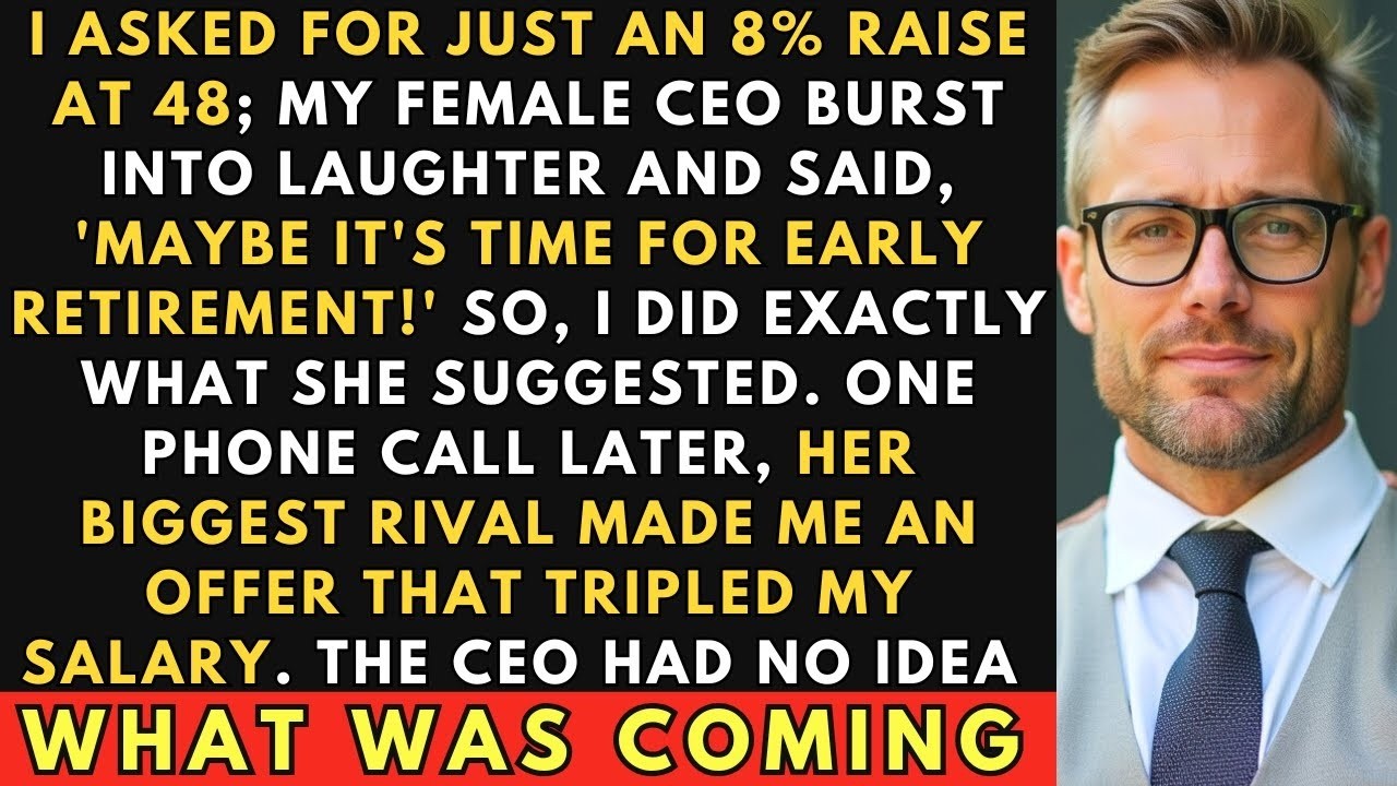 My Female CEO Laughed at My 8% Raise Request at 48—I Took My Code to Her Biggest Rival…