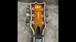 Esp Ltd Ec-1000 Deluxe Amber Sunburst Seymour Duncan Pickups Excellent Condition W Case