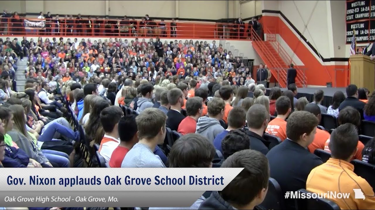 Gov. Nixon applauds Oak Grove School District YouTube