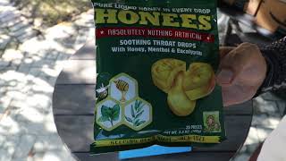 Honees Lozenges Honey Menthol Cough Drops Honey-Filled Lozenges For Cough & Sore Throat Relief