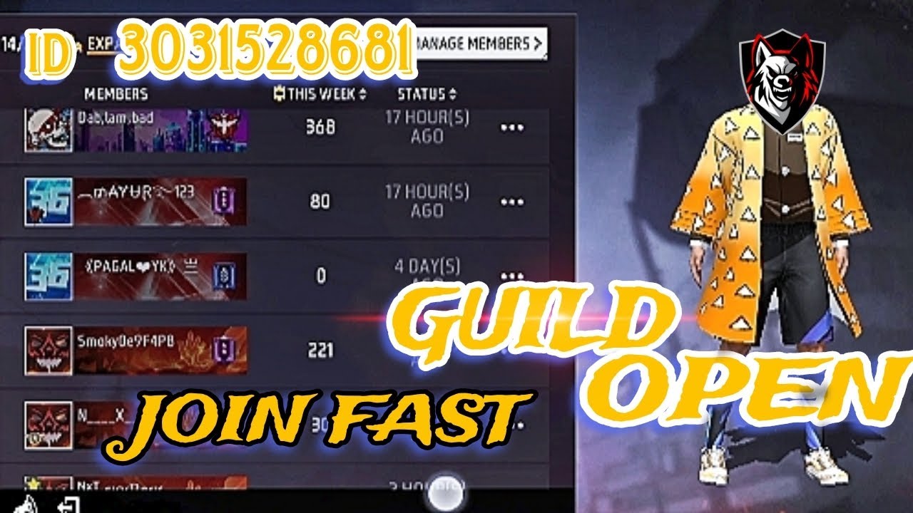 Guild open for viewers join fast I'd-[3031528681] #total gaming#viral# ...