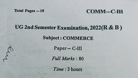 B. Com II 2nd Semester II Cost Accounting Question Paper II R U Odisha II CBCS  2022