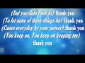 Thank you lord instrumental wlyrics walter hawkins