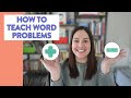 How to teach addition and subtraction word problems in 1st and 2nd grade // word problems for K-2