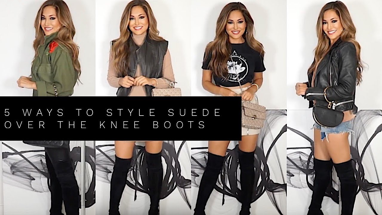 5 WAYS TO STYLE SUEDE OVER THE KNEE BOOTS | Lina Noory